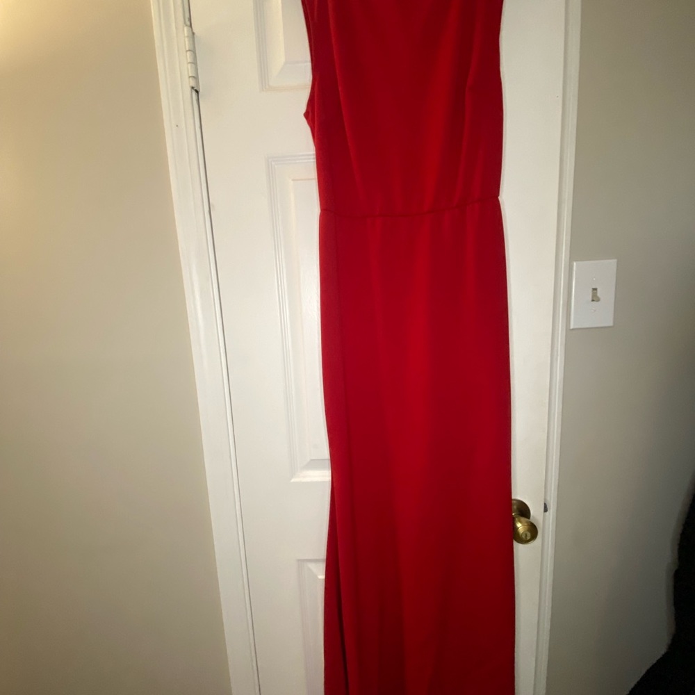 This is a red dress worn one time for a baby shower(the mommy-to-be).